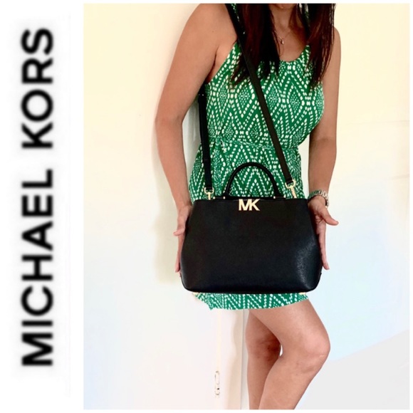 NWT authentic MK leather Florence satchel black - Picture 2 of 7